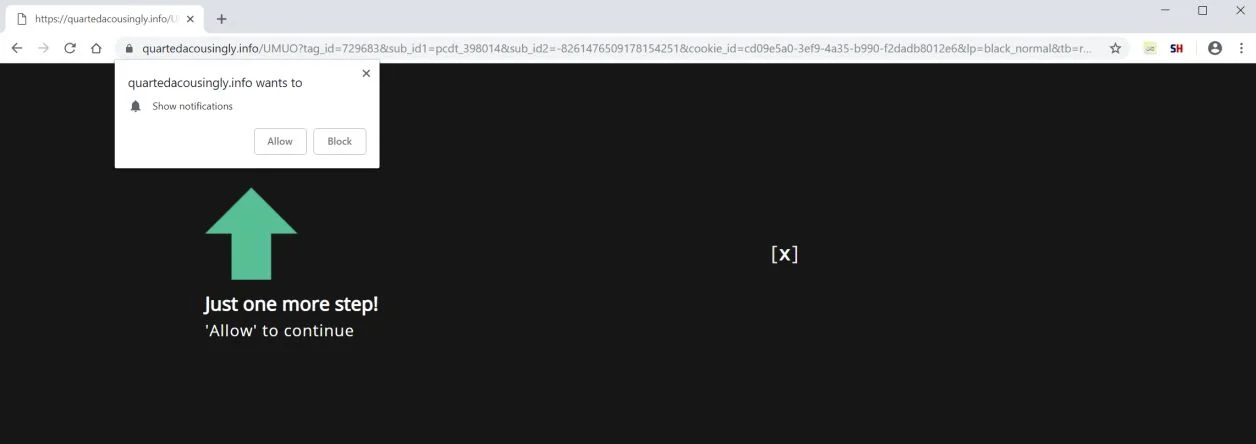 quartedacousingly.info redirect virus