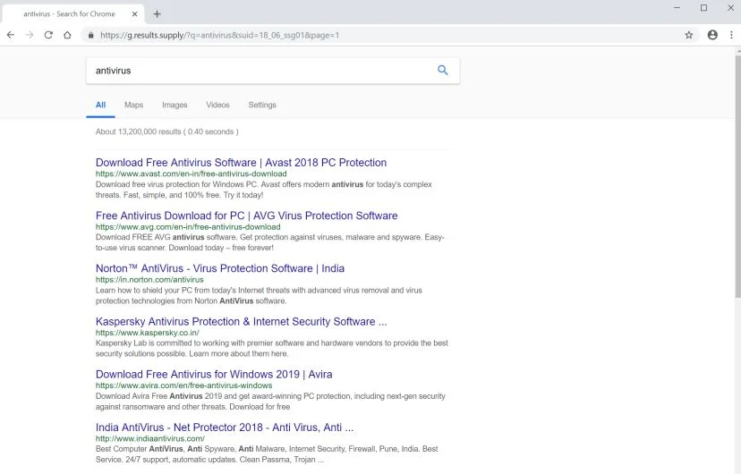 g.results.supply redirect virus