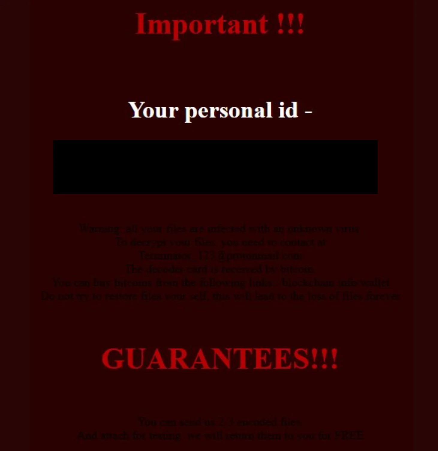 How to remove Terminator_123@protonmail.com LyaS ransomware 1 LyaS Ransomware Virus