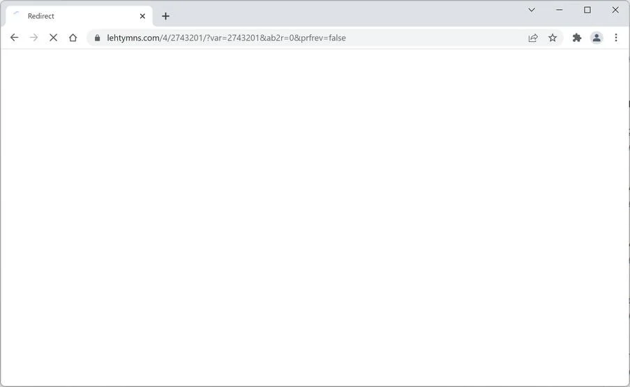 Image: Lehtymns.com Chrome browser redirect