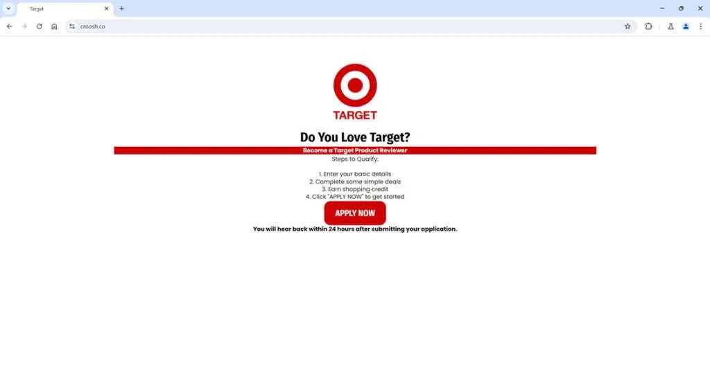 Beware of Viral Target Reviewer Scams - What You Need to Know 1 Target Product Reviewer scam