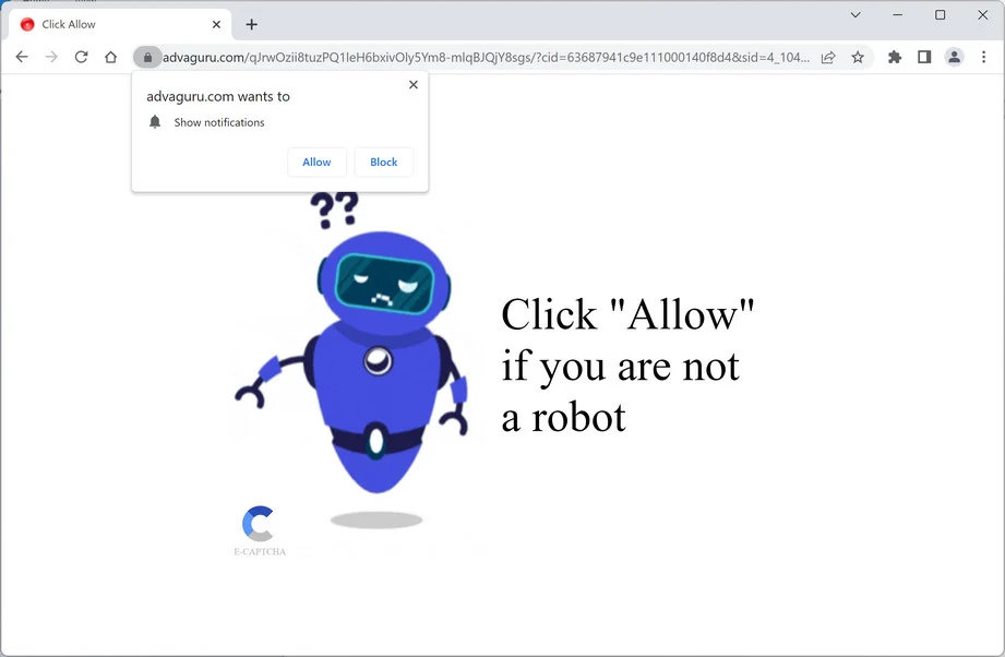 Image: Advaguru.com Fake McAfee Virus Alert