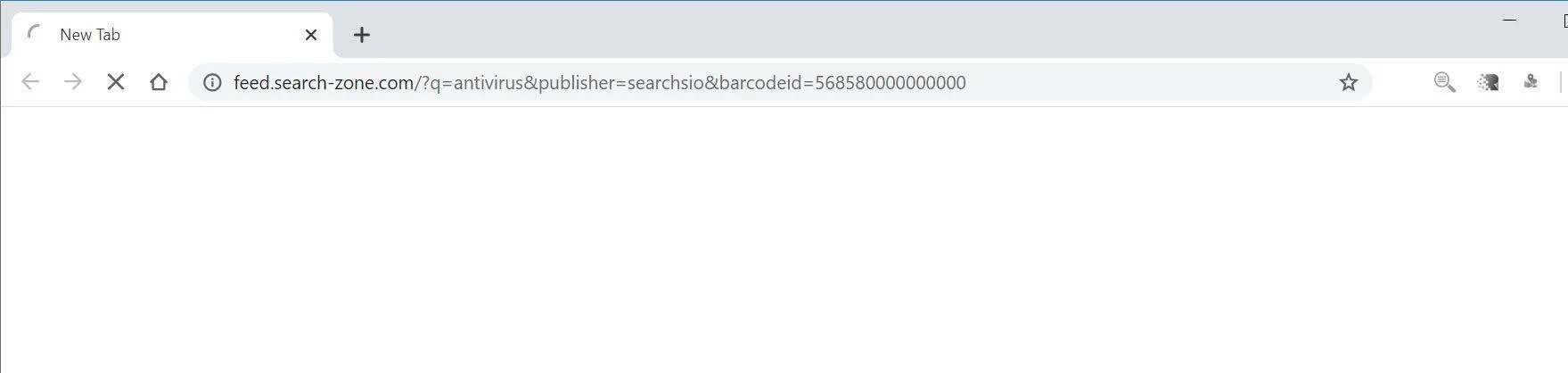Image: Chrome browser is redirected to SearchZone Search
