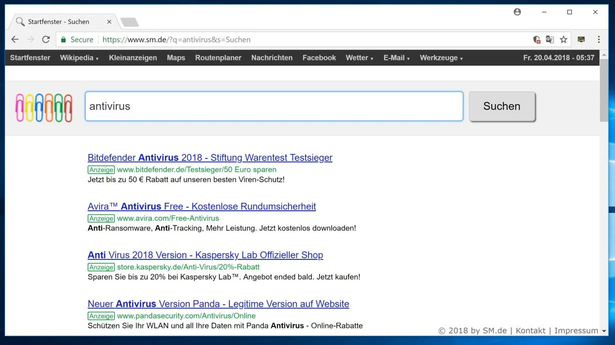 www.sm.de redirect virus
