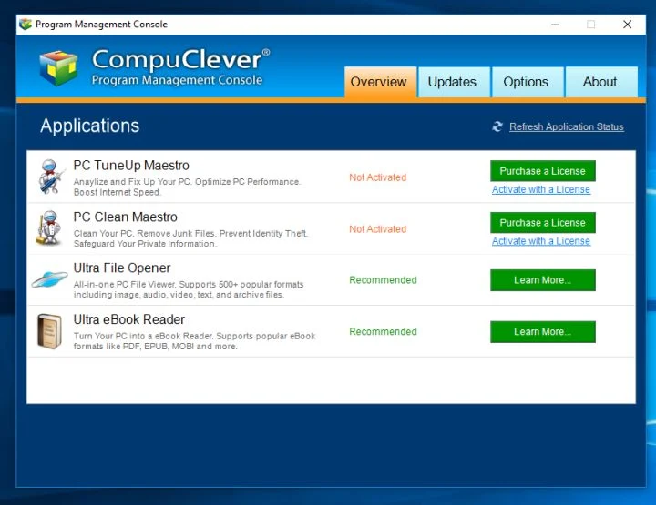 Program Management Console by CompuClever Program Management Console adware