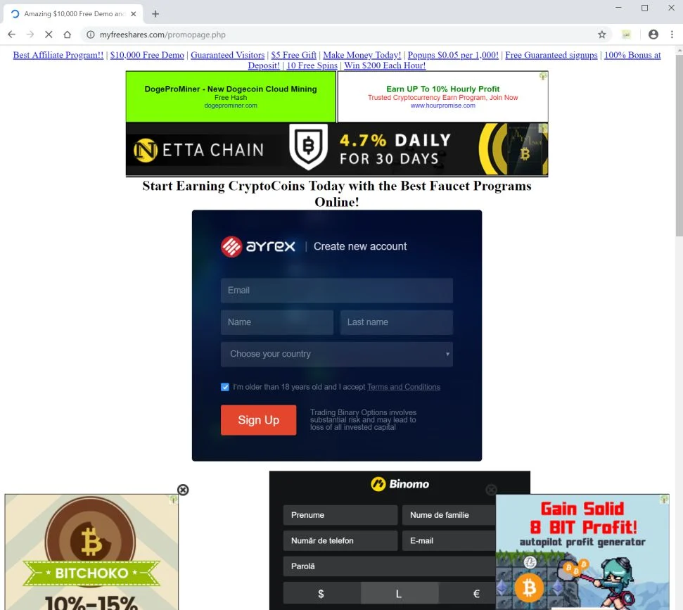 myfreeshares.com redirect myfreeshares.com redirect virus