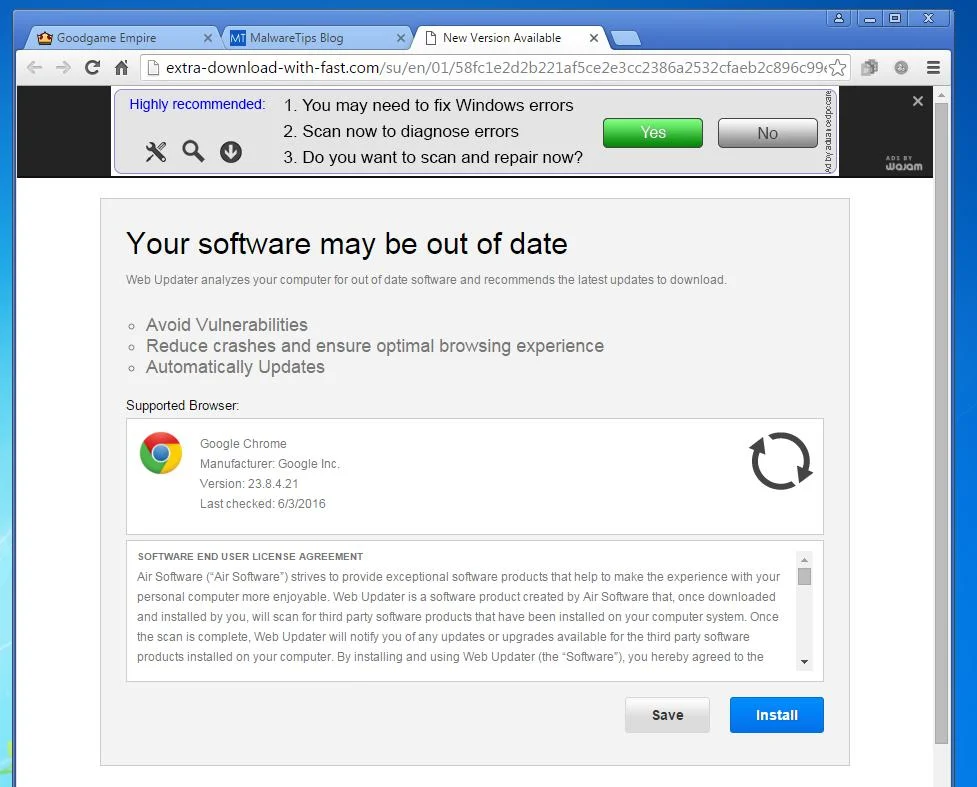 extra-download-with-fast.com redirect