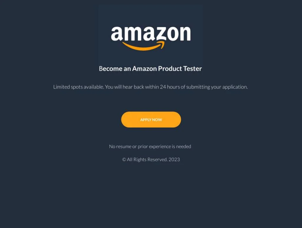 Amazon Product Tester Jobs Scam