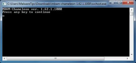 Malwarebytes Chameleon press key