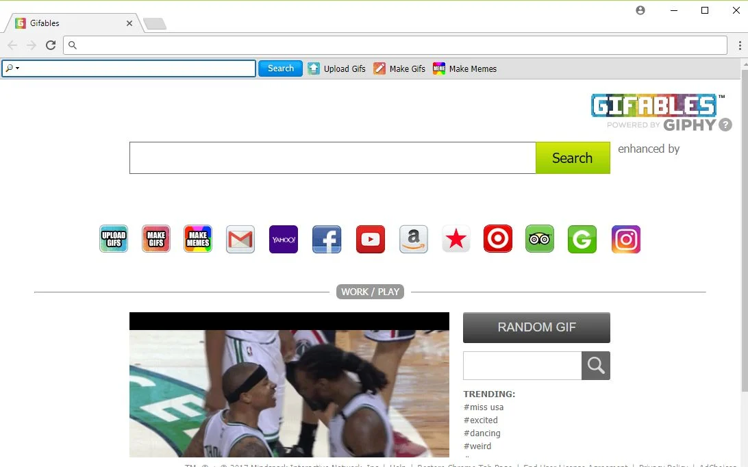 Gifables toolbar by MyWay virus