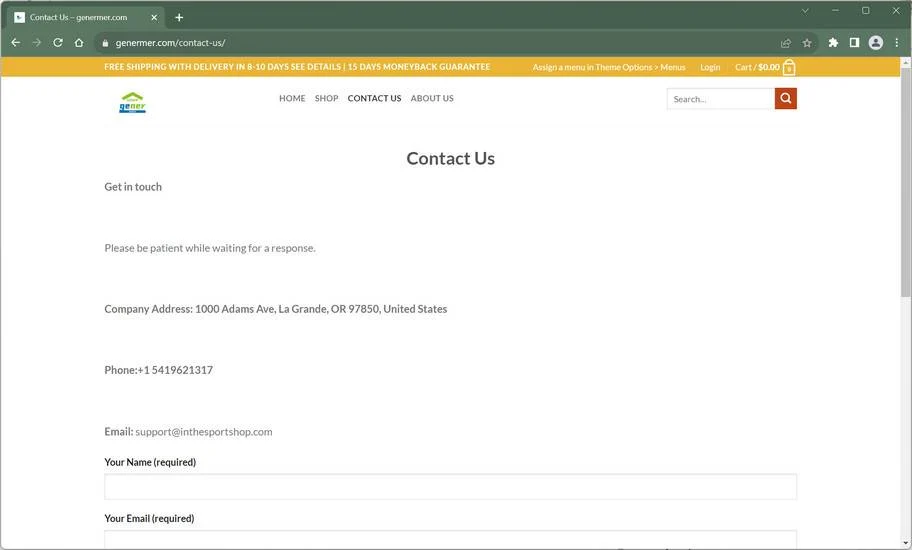 Genermer.com: Why You Need to Avoid This Fake Store 1 genermer.com fake adress