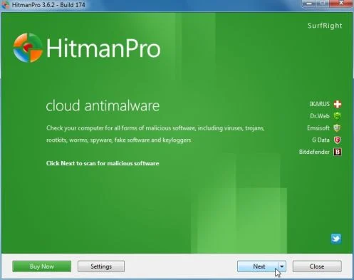 HitmanPro scanner