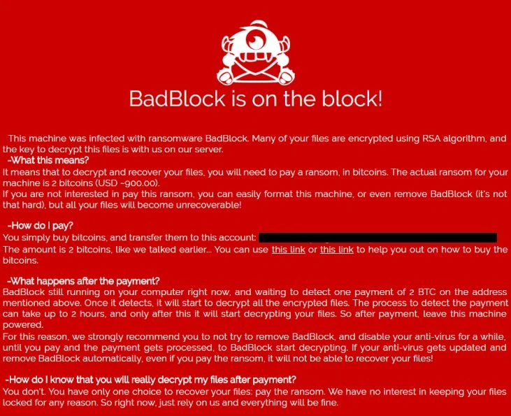 BadBlock virus