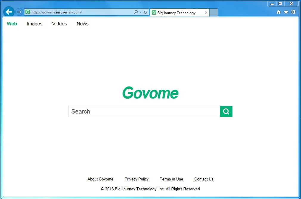 [Image: Govome.inspsearch.com redirect virus]