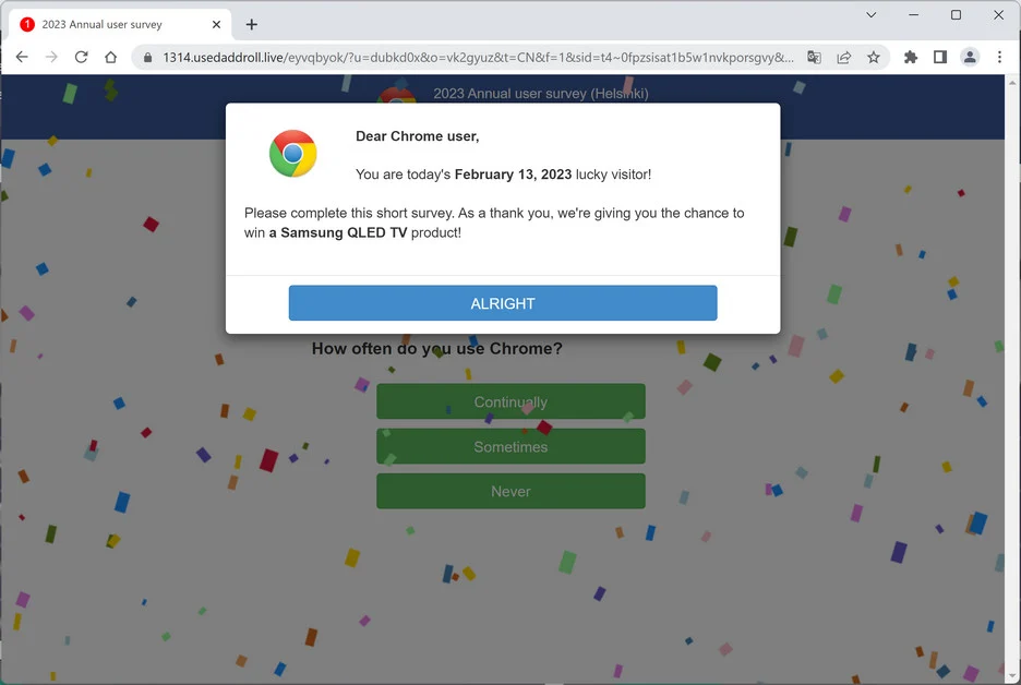 Screenshot of Usedaddroll.live Ads