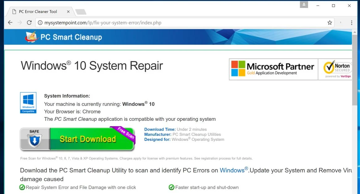 Mysystempoint.com redirect virus