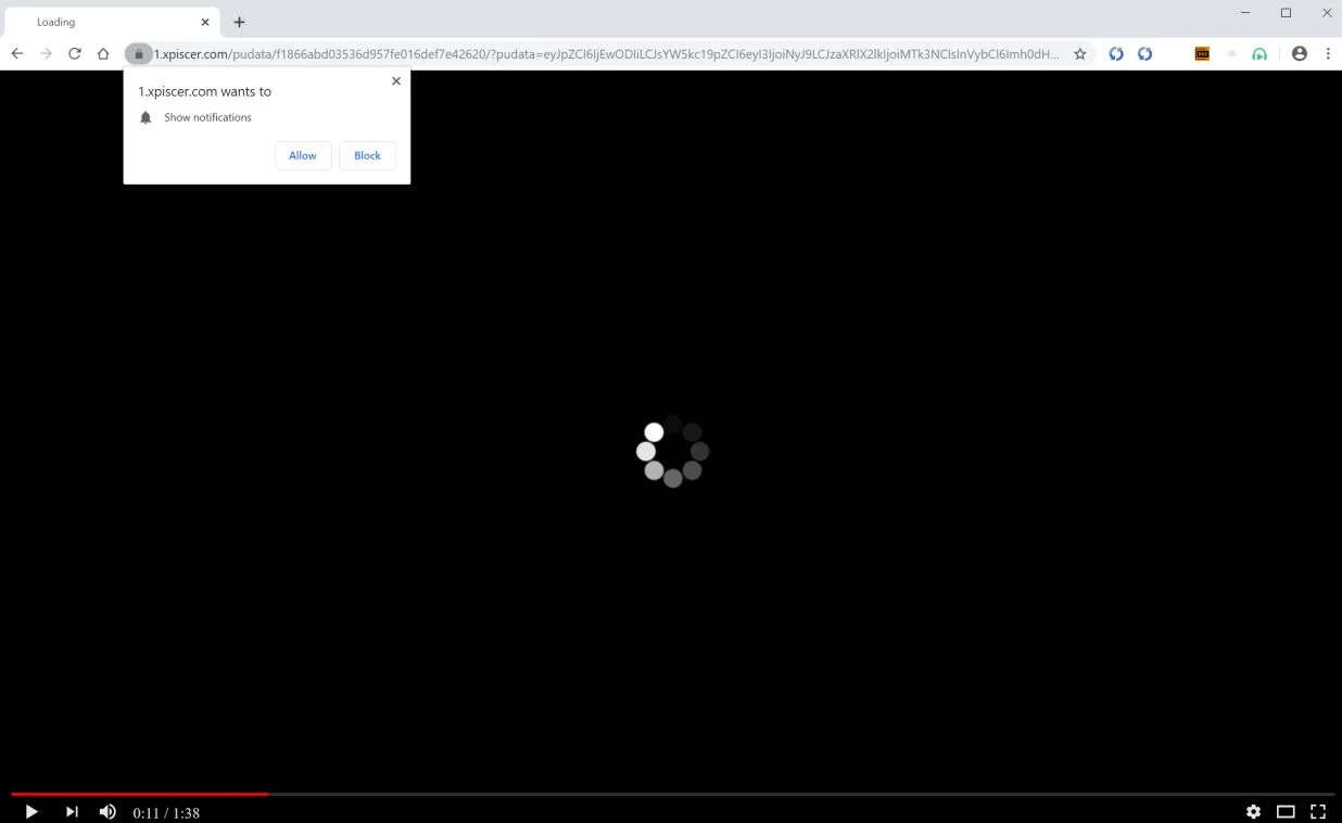 How to remove Xpiscer.com pop-up ads (Virus Removal Guide) 1 Image: Chrome browser is redirected to Xpiscer.com