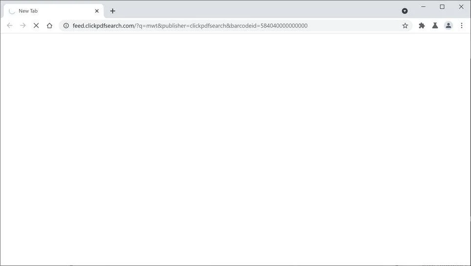 Remove ClickPDFSearch Search redirect (Virus Removal Guide) 1 Image: Chrome browser is redirected through ClickPDFSearch Search