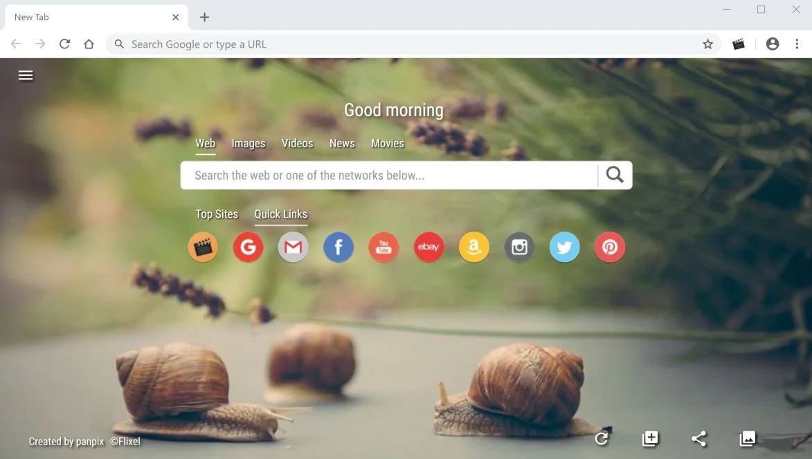 Image: Google Chrome is redirected to the BestMovies Now New Tab Search