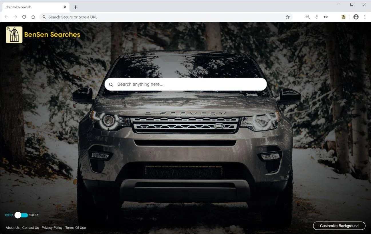 How to remove BenSen Searches redirect (Virus Removal Guide) 1 Image: Chrome browser is redirected to BenSen Searches new tab