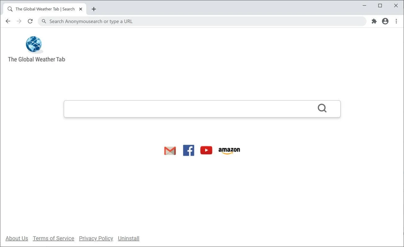 Remove The Global Weather Tab browser hijacker (Virus Removal Guide) 1 Image: Chrome browser is redirected to The Global Weather Tab