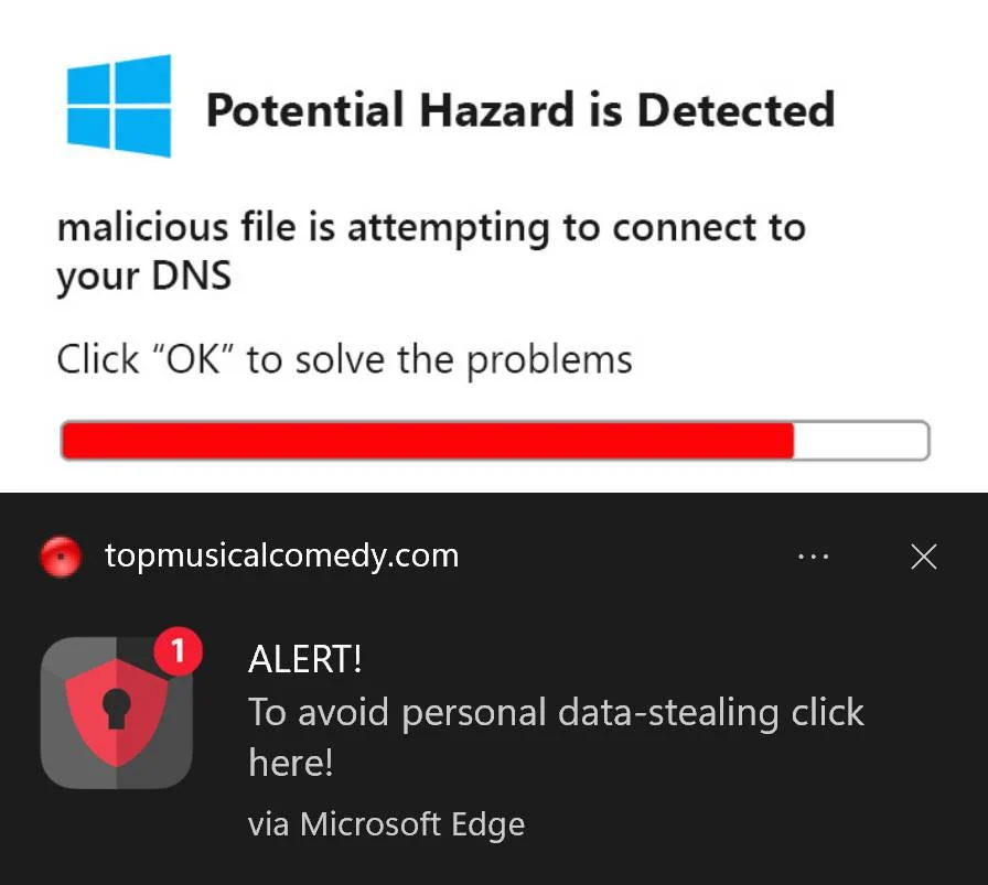 Remove Potential Hazard Is Detected Pop-up Scam 1 Image: Potential Hazard Is Detected Pop-up Scam
