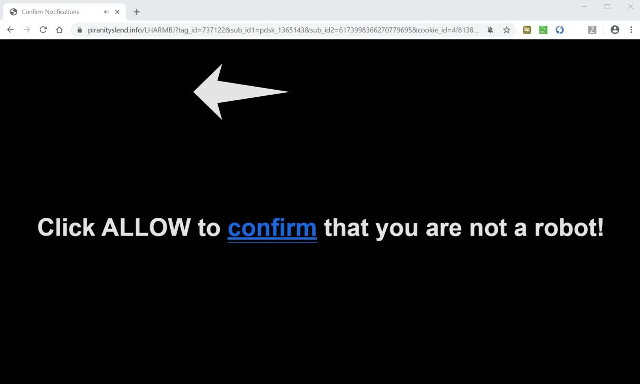 How to remove Piranityslend.info pop-up ads (Virus Removal Guide) 1 Image: Chrome browser is redirected to Piranityslend.info