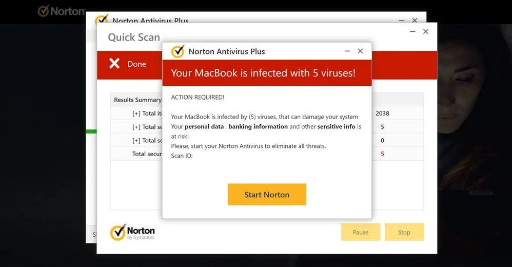 Remove "Your MacBook Is Infected With 5 Viruses" Fake Alerts 1 Image: Your MacBook Is Infected With 5 Viruses Scam