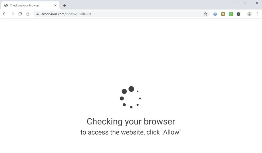 How to remove Ernorvious.com pop-up ads (Virus Removal Guide) 1 Image: Chrome browser is redirected to Ernorvious.com