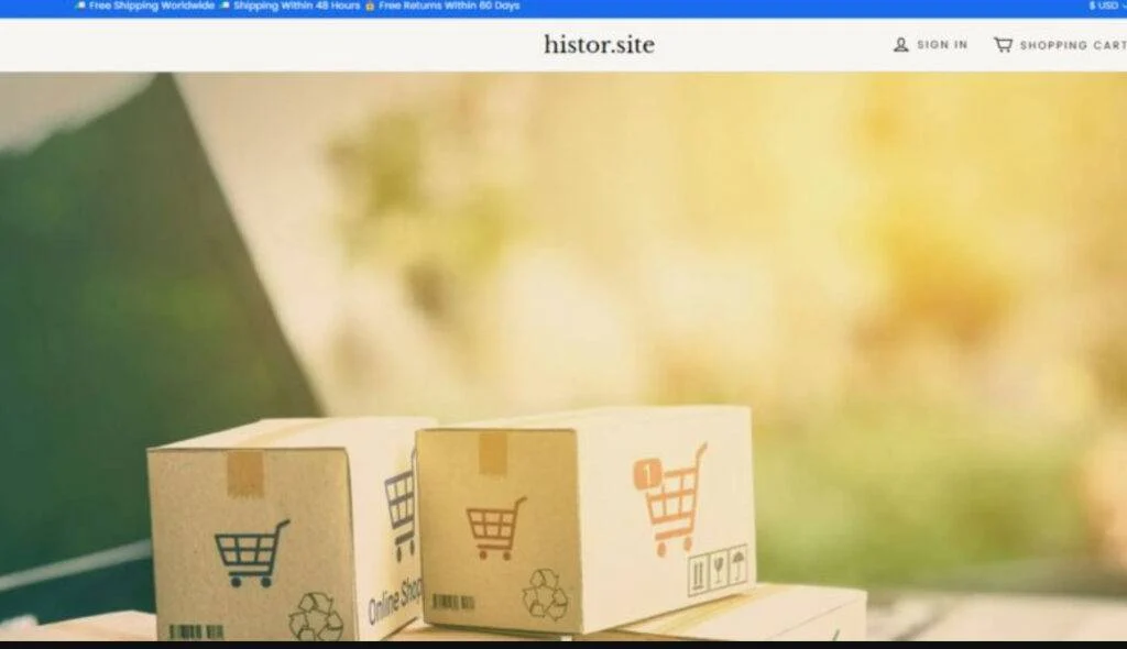 Histor.site Review: Fake Shopping Site Red Flags 1 histor.site error offline