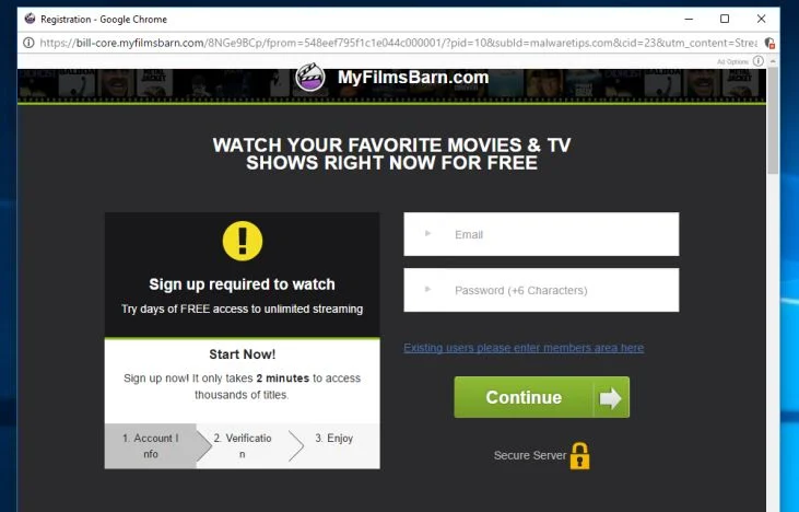 Bill-core.myfilmsbarn.com virus