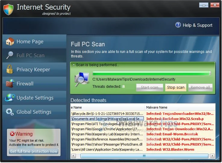 [Image: Internet Security virus