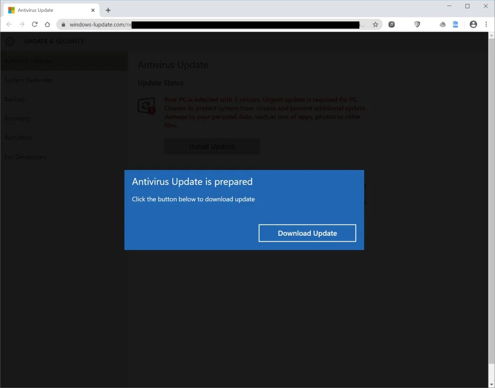 Remove Windows-lupdate.com pop-up scam (Microsoft Scam) 1 Image: Windows-lupdate.com fake error messages