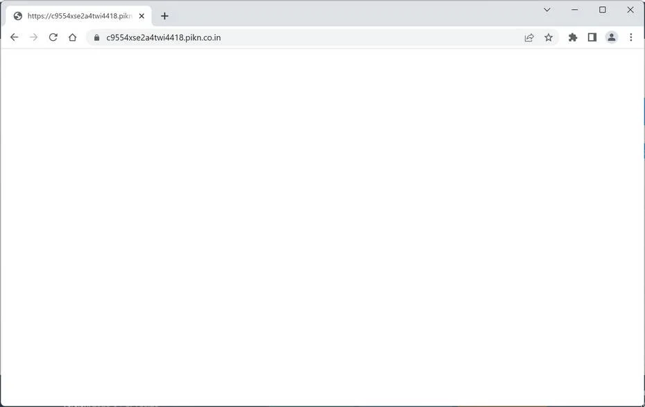 Image: Chrome browser is redirected to Pikn.co.in