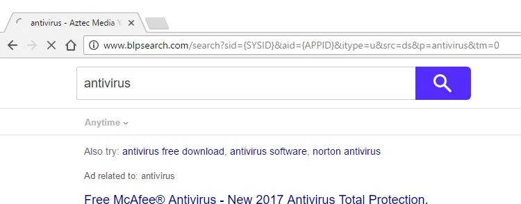 Blpsearch.com redirect virus