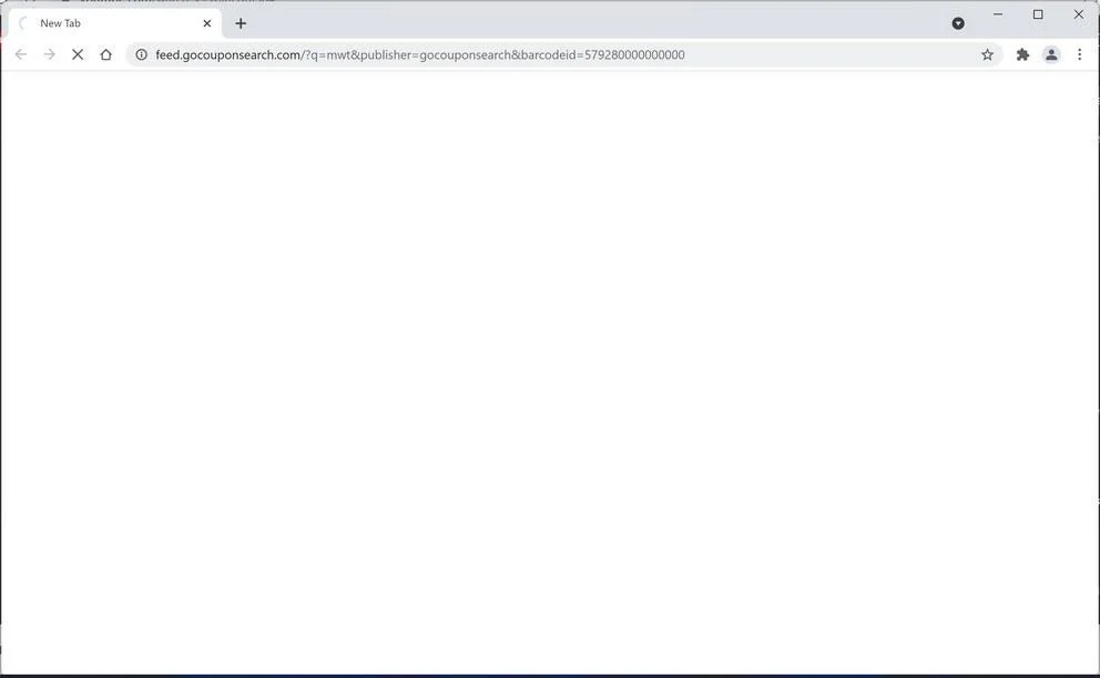 Image: Chrome browser is redirected through GoCouponSearch Search