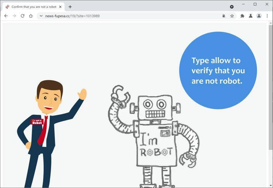 Remove News-fupesa.cc pop-up ads (Virus Removal Guide) 1 Image: Chrome browser is redirected to News-fupesa.cc