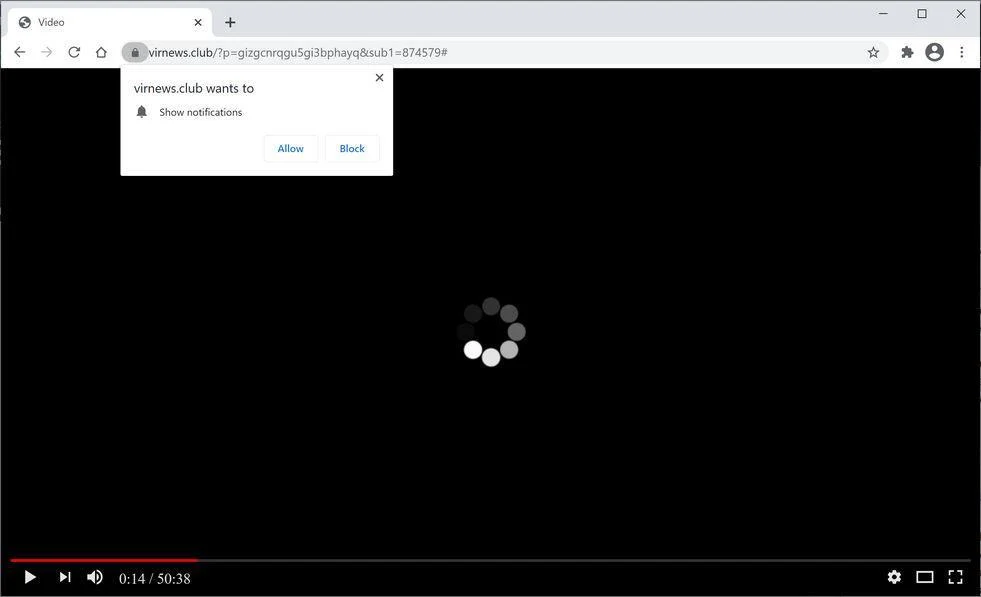 Remove Virnews.club pop-up ads (Virus Removal Guide) 1 Image: Chrome browser is redirected to Virnews.club