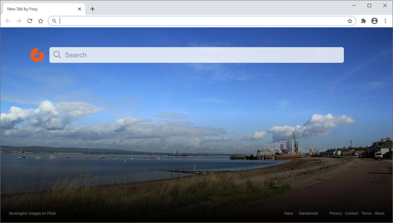 Image: Chrome browser is redirected to Foxy Newtab