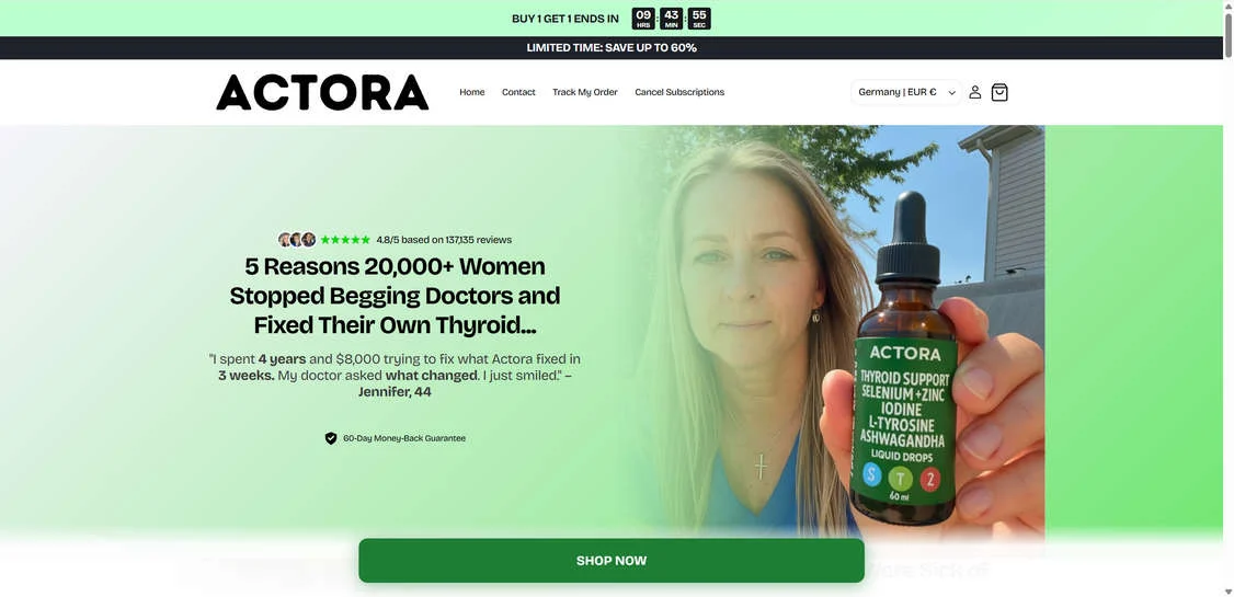 Actora Thyroid Drops Supplement