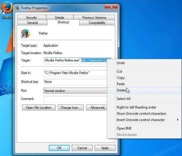 [Image: AxiSearch.com hijack]