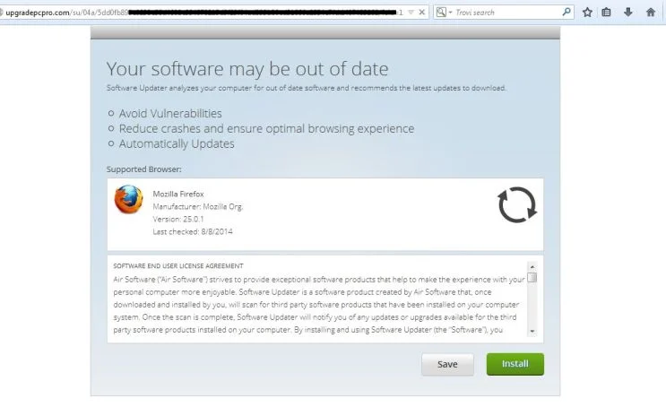 UpgradePcPro.com pop-ups UpgradePcPro.com virus