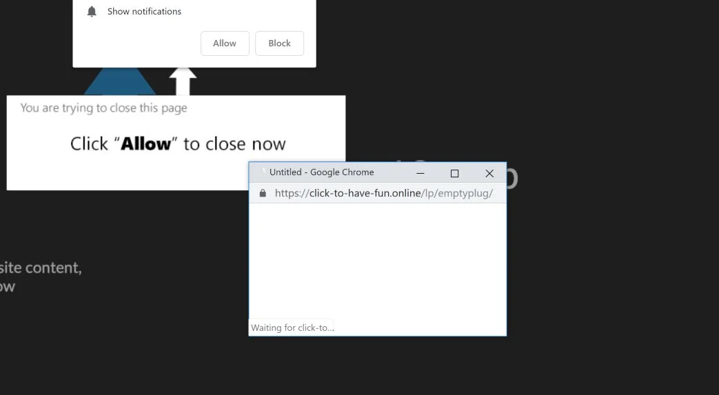 Untinuedera.club pop-ups Untinuedera.club pop-up scam