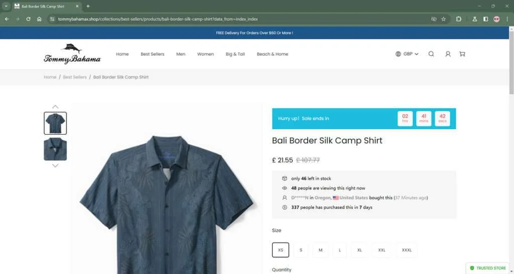 Tommybahamax.shop Scam: A Fake Tommy Bahama Store 1 Tommybahamax.shop scam