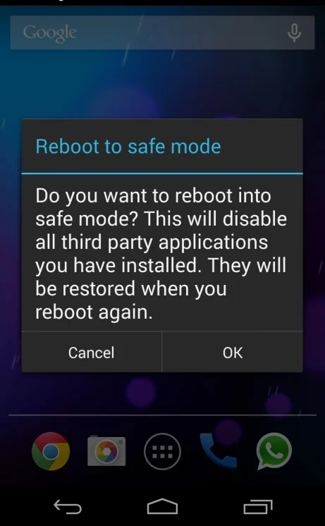 [Image: Reboot to Safe Mode Android]