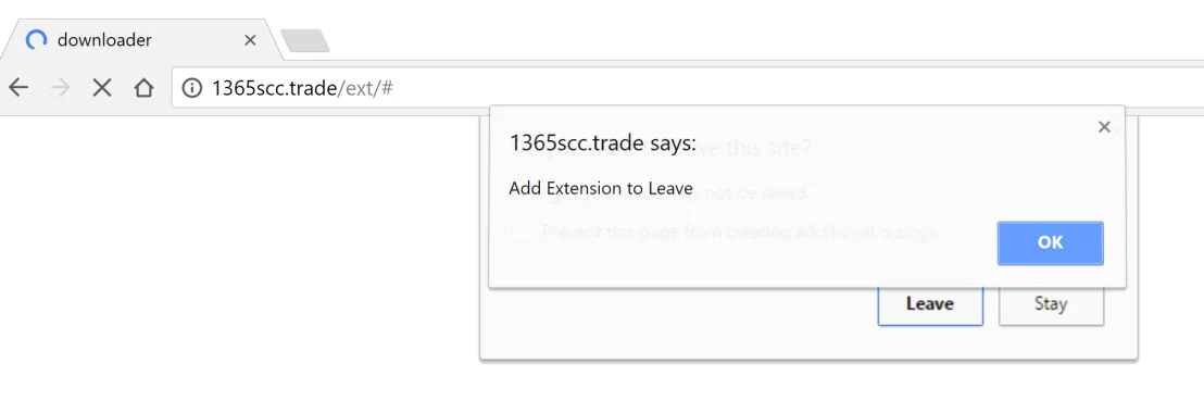 1365scc.trade Chrome Scam Virus