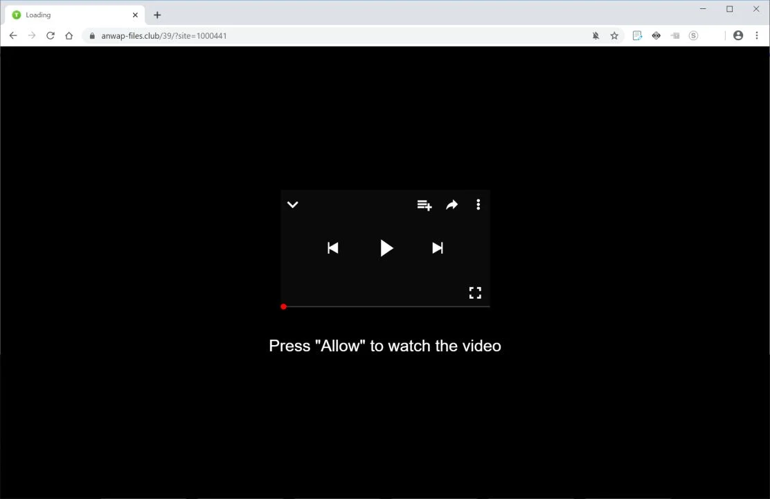 Image: Chrome browser is redirected to Anwap-files.club