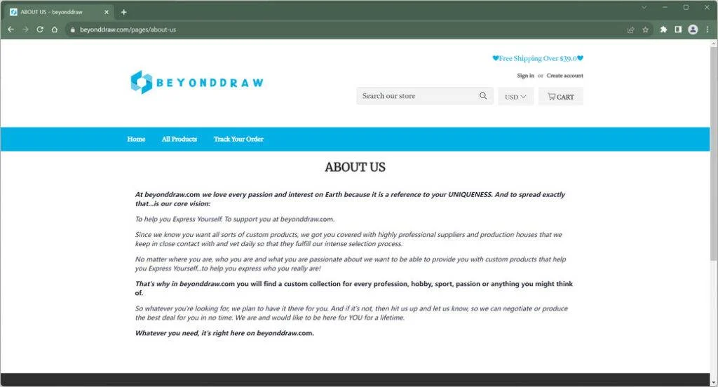 Think Twice Before Using Beyonddraw.com - Scam Risks 1 beyonddraw.com china nocompany scam
