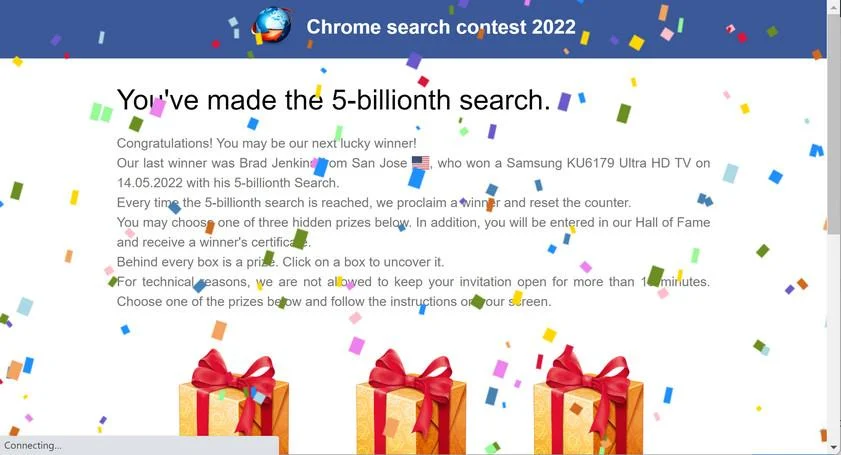 Remove Songcootow.link Ads (Virus Removal Guide) 1 Image: Chrome browser is redirected to Songcootow.link