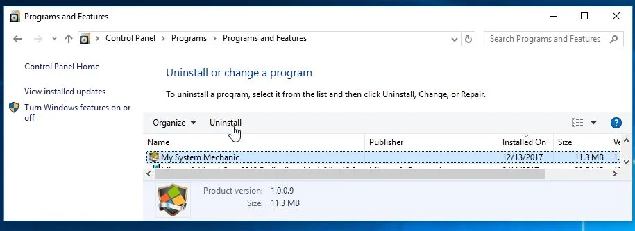 Remove My System Mechanic 7